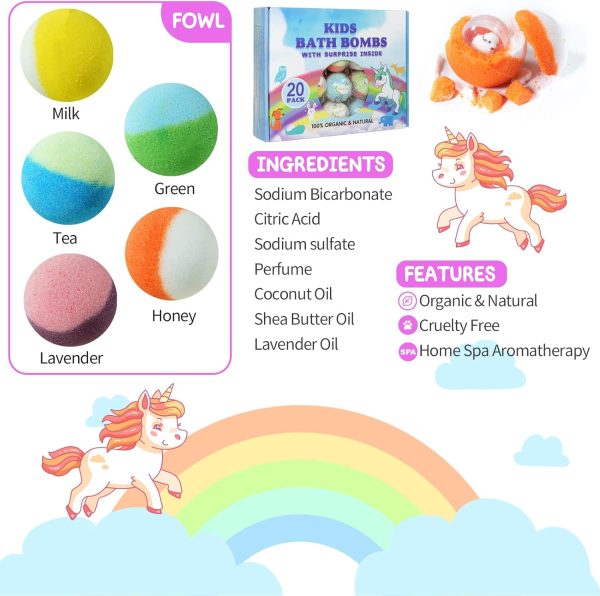 Christmas Bath Bombs for Kids, 6 PCs Bath Bombs with Crystal Toys inside, Bath Bombs with Christmas Packing Bag, Gift for Christmas Stock Stuffer - Image 14