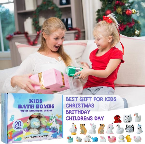 Christmas Bath Bombs for Kids, 6 PCs Bath Bombs with Crystal Toys inside, Bath Bombs with Christmas Packing Bag, Gift for Christmas Stock Stuffer - Image 15