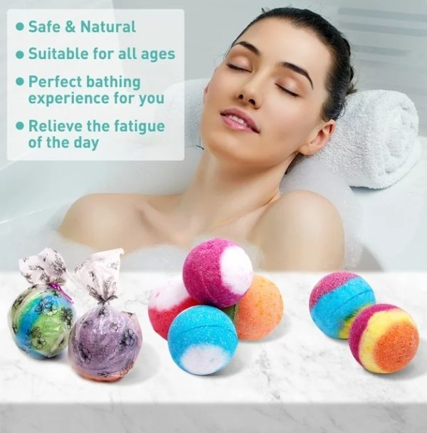 Bath Bombs for Kids, 6 pcs Crystal Toys Handmade Bubble and Floating Fizzies Spa Kit, Mini Bath Bombs - Image 2