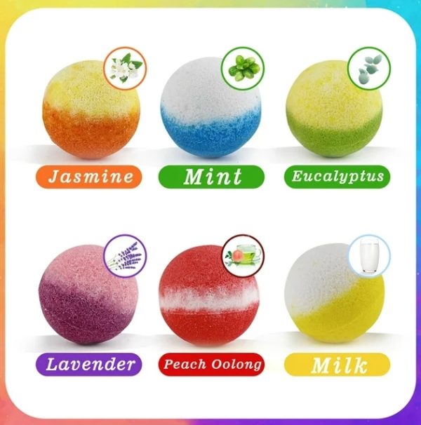 PickMora Bath Bombs for kids, Bath Bombs with Floating Crytal toys - 6 Different Scents, Bath Gift for Valentine’s Day, Christmas - Image 2